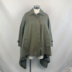 Marc Jacobs olive nylon high low jacket